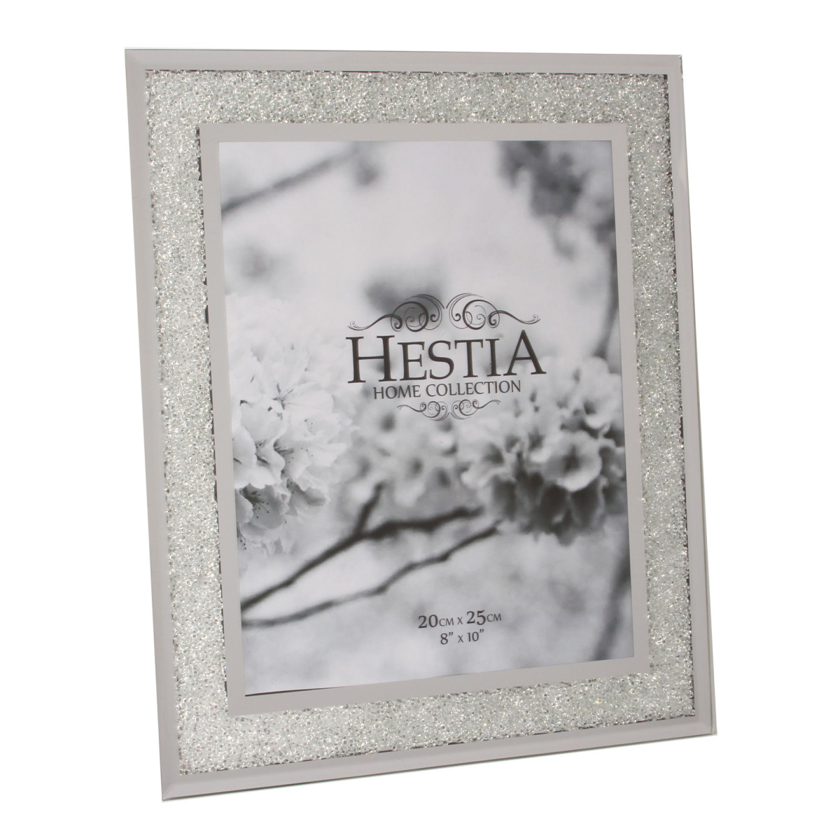 Hestia Photo Frame Crystal Edge with Silver Border 8 x 10