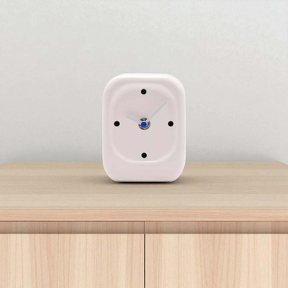Interval Porcelain Desk Clock - White