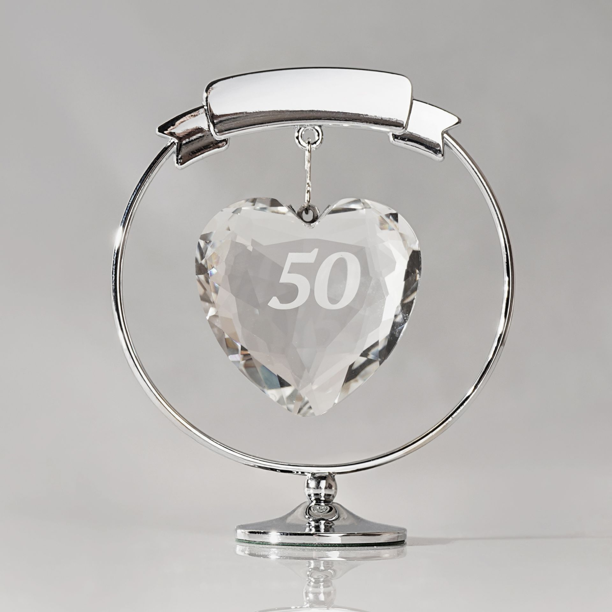 Crystocraft Freestand Crystal Heart - 50