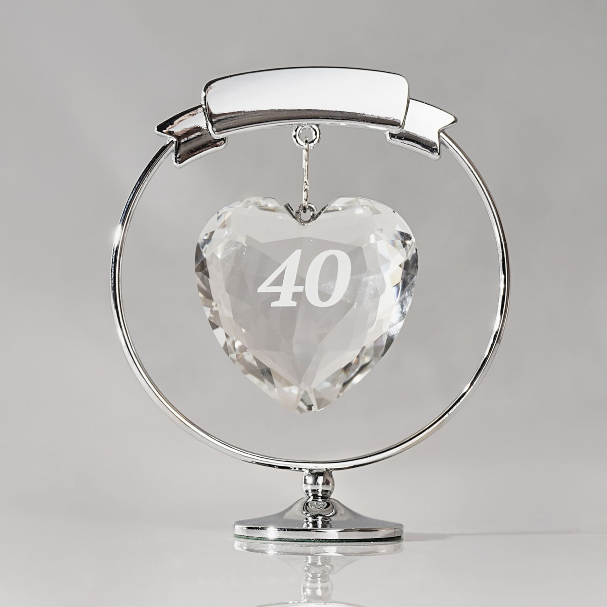 Crystocraft Freestand Crystal Heart - 40