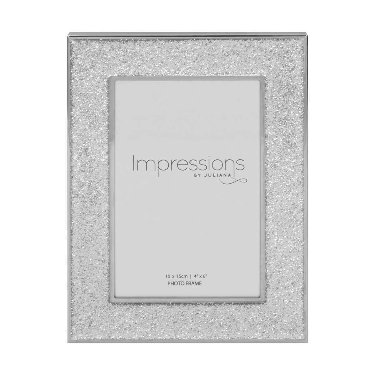 Impressions Silver Col. Photo Frame with Glitter Band 4 x6