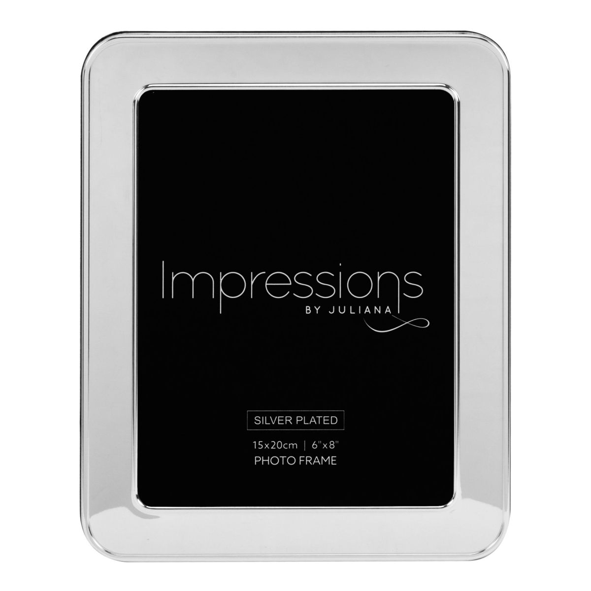 Impressions Shiny Silverplated Round Edge Frame 6 x 8