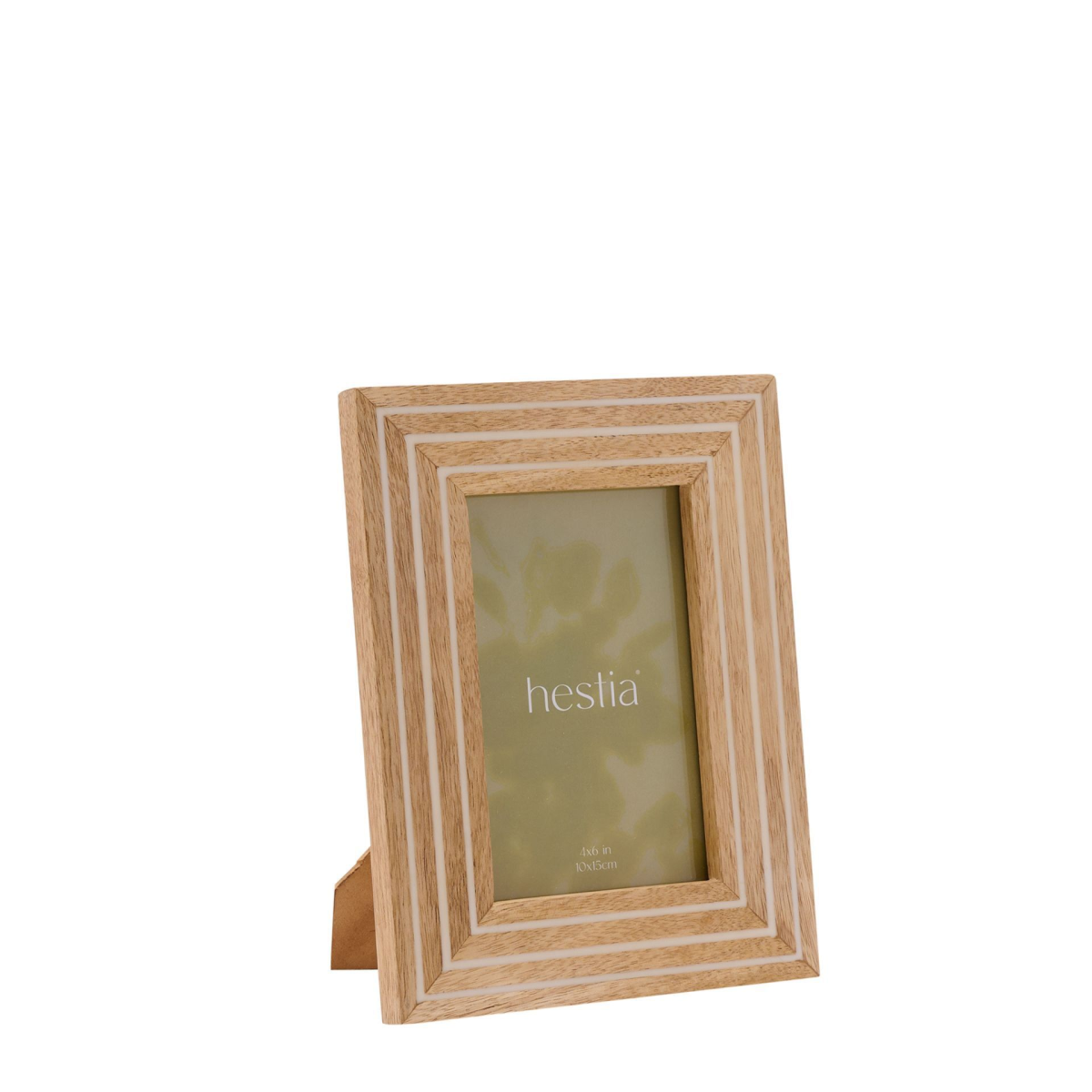 Hestia Natural Wood Striped Photo Frame 4 x 6