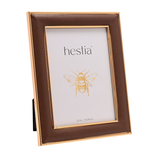 Hestia Gold Coloured Photo Frame 5  x 7