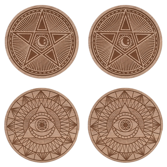 Juliana Mystic Legends Set of 4 Wooden Coasters