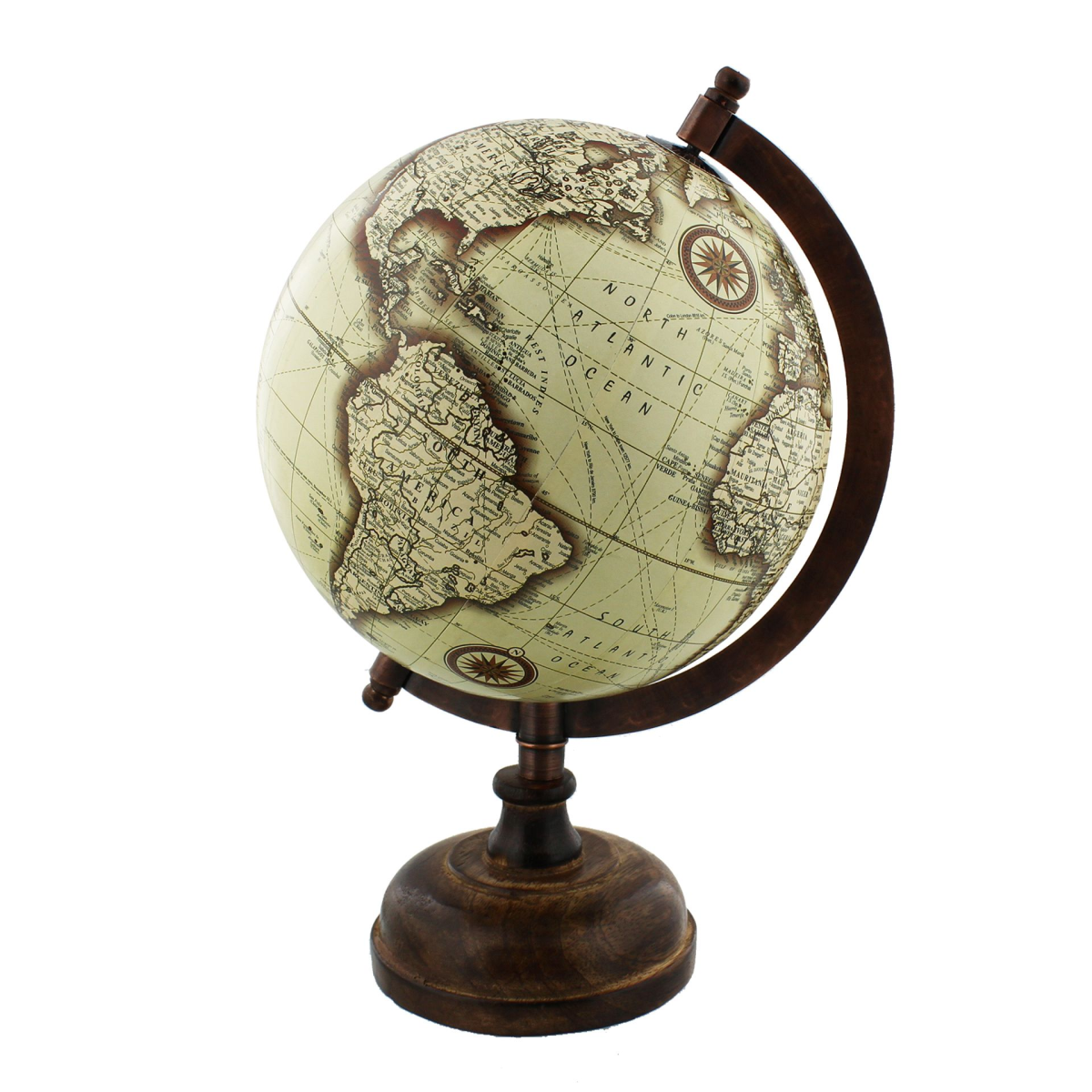 Harvey Makin Globe Metal & Wooden Base 27cm *(8/6)*