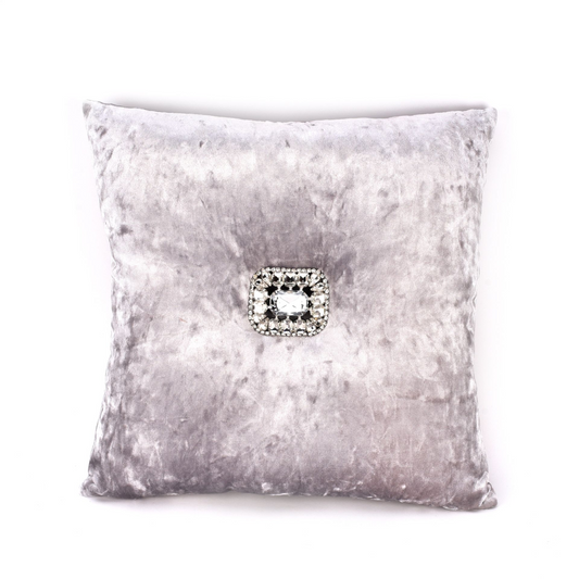 Hestia Diamante Crushed Velvet Cushion 35cm