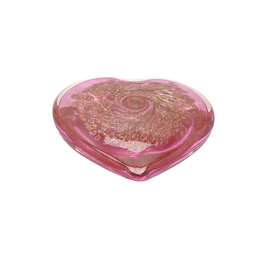 Objets d'art Pink Heart Paper Weight