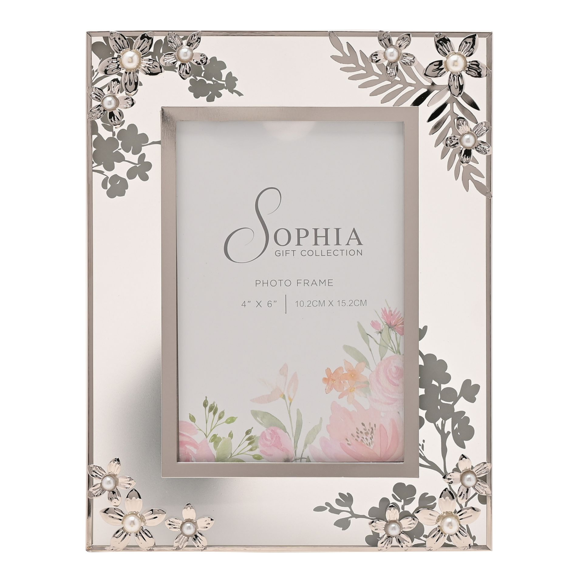 Sophia Classic Silver Daisy Photo Frame 4  x 6