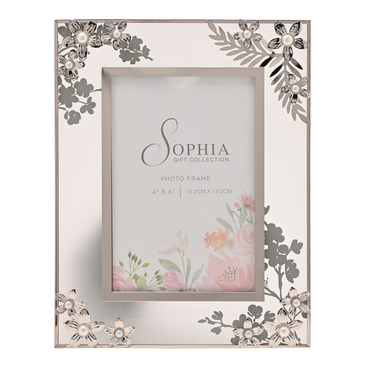 Sophia Classic Silver Daisy Photo Frame 4  x 6