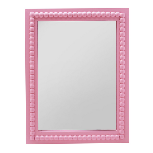 Hestia Beaded Mirror - Pink