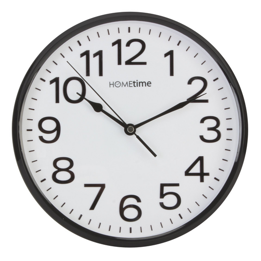 Hometime 10  Wall Clock with Sweep - Black