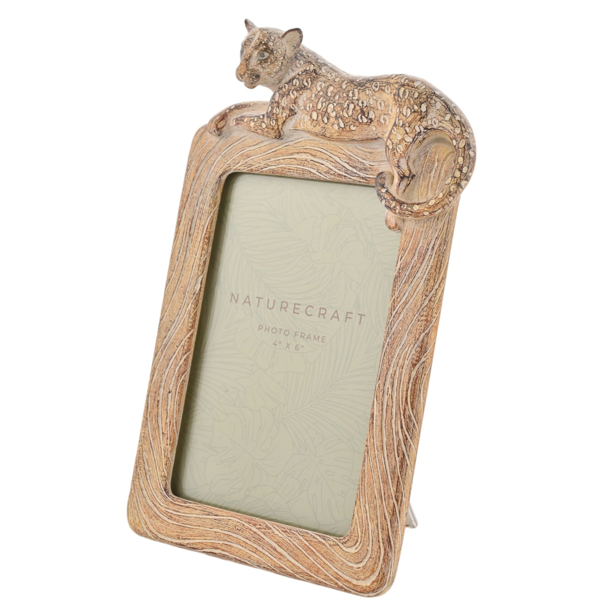 Naturecraft Wood Effect Cheetah Photo Frame 4  x 6