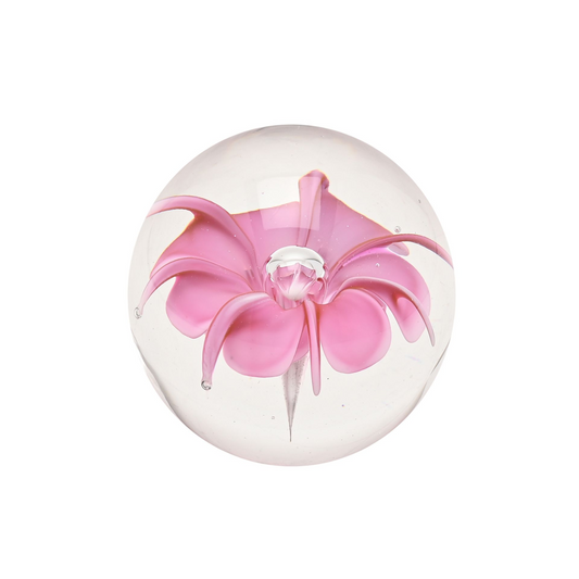 Objets d'art Pink Flower Paper Weight