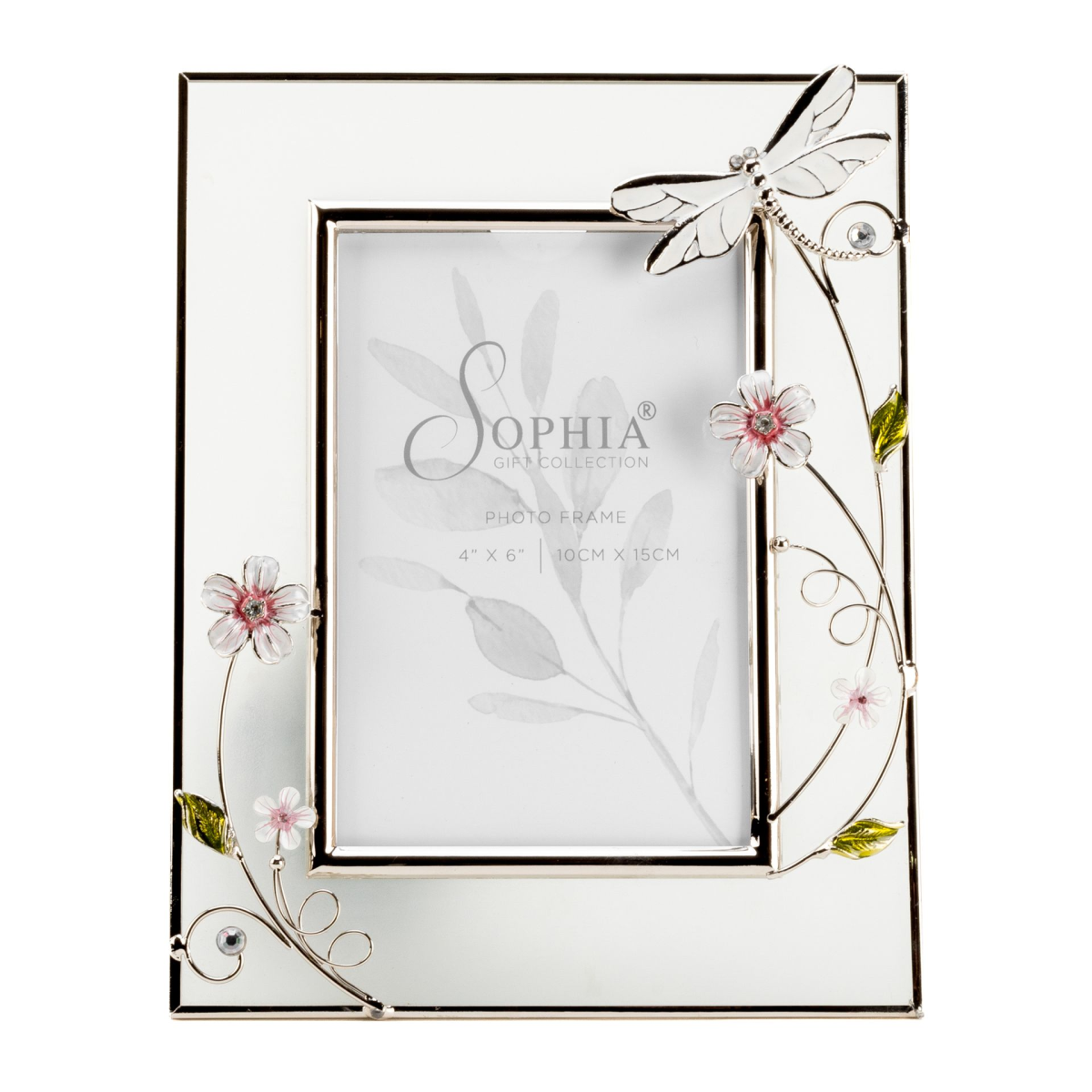 Sophia Classic Glass & Wire Dragonfly Frame 4  x 6