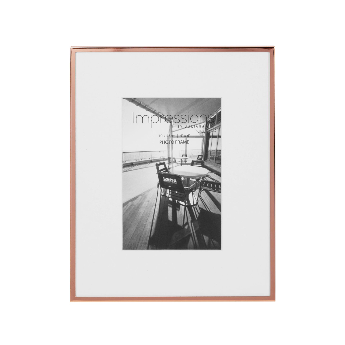 Impressions Copper Plated Photo Frame with Mount 4  x 6