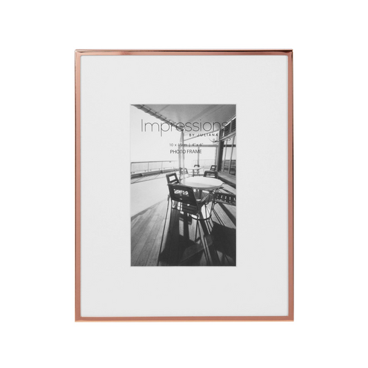 Impressions Copper Plated Photo Frame with Mount 4  x 6