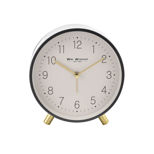 Hometime Alarm Clock Metal Feet with Light & Snooze - Grey