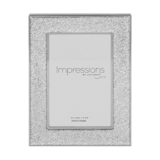 Impressions Silver Col. Photo Frame with Glitter Band 4 x6