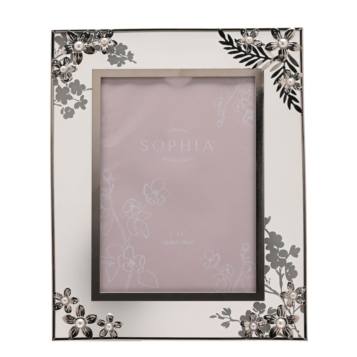 Sophia Classic Silver Daisy Photo Frame 5  x 7