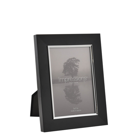 Impressions Black & Silver Aluminium Frame 5  x 7