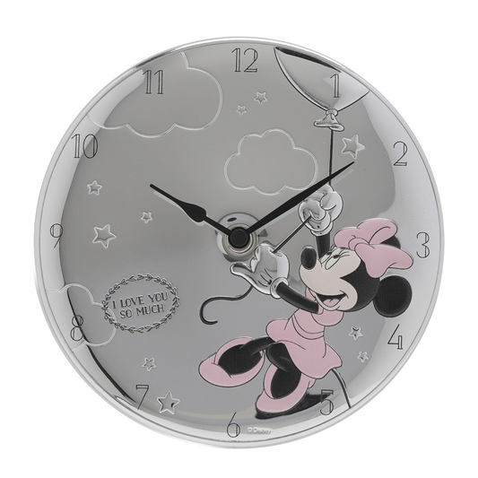 Disney Minnie Real Silver 999 Plated Wall Clock