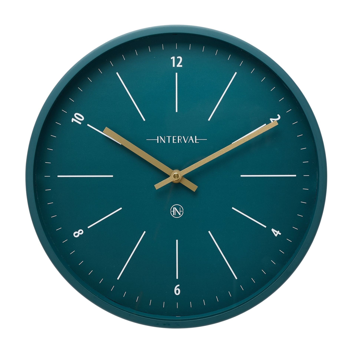 Interval Metal Wall Clock 32cm - Emerald