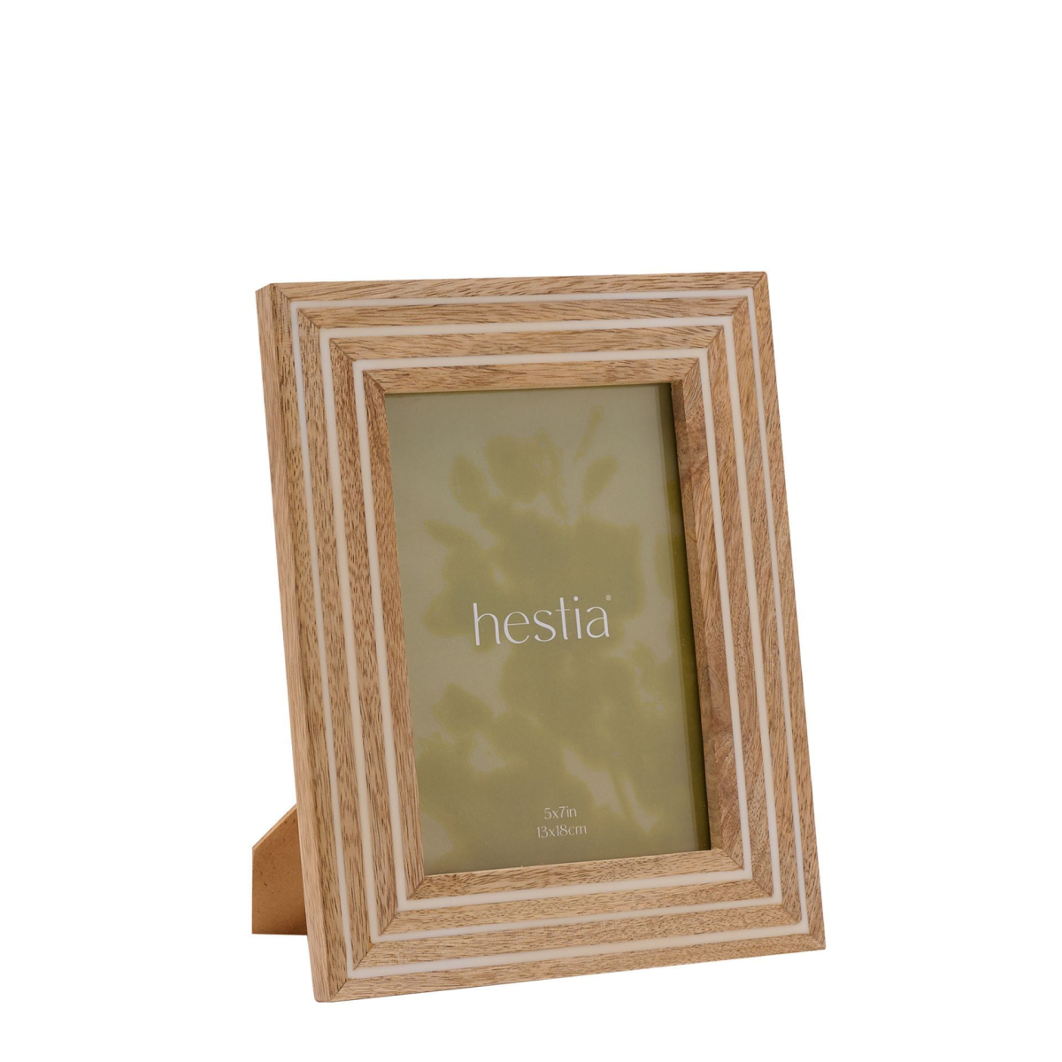 Hestia Natural Wood Striped Photo Frame 5  x 7