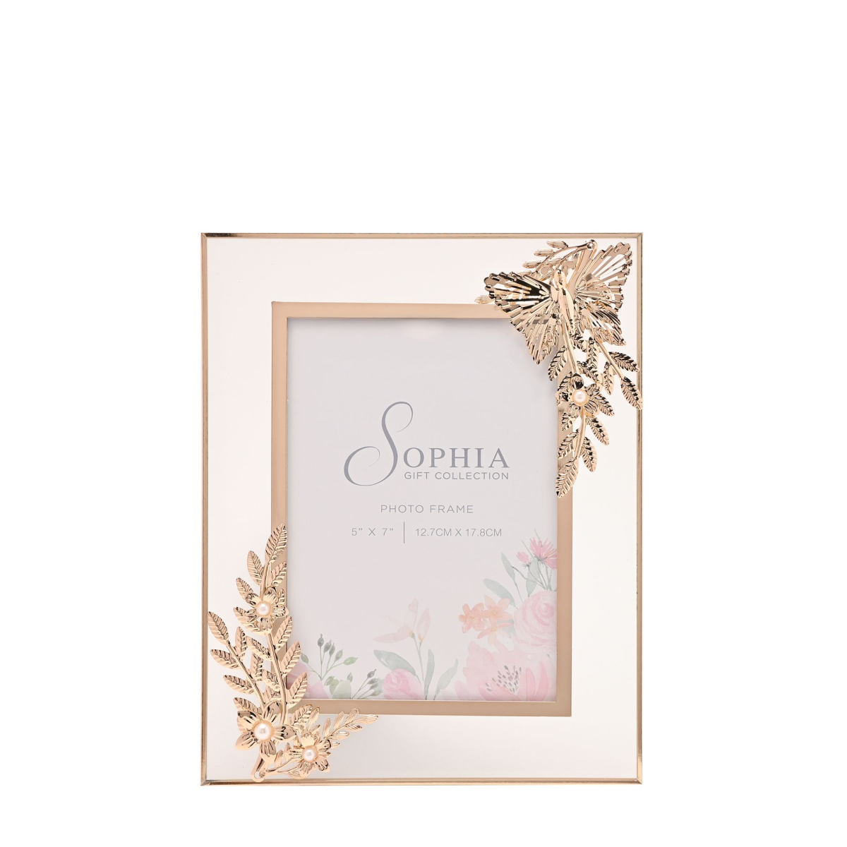 Sophia Classic Gold Butterfly Photo Frame 5  x 7