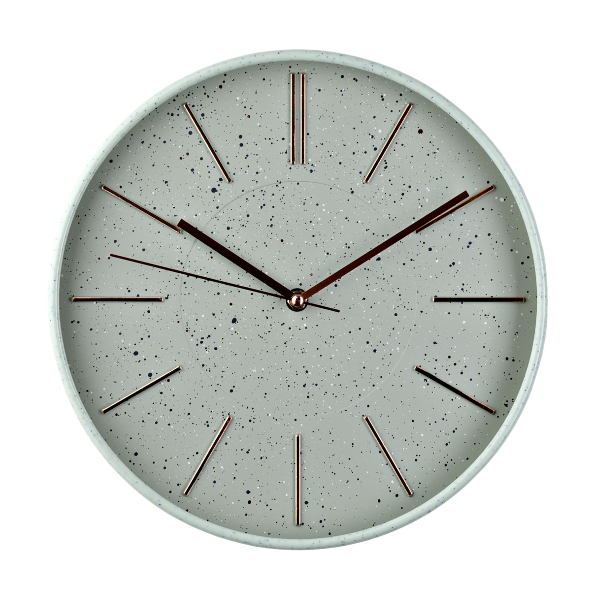 Hometime Round Wall Clock Speckled Face 12