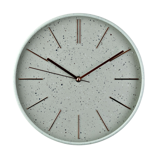 Hometime Round Wall Clock Speckled Face 12