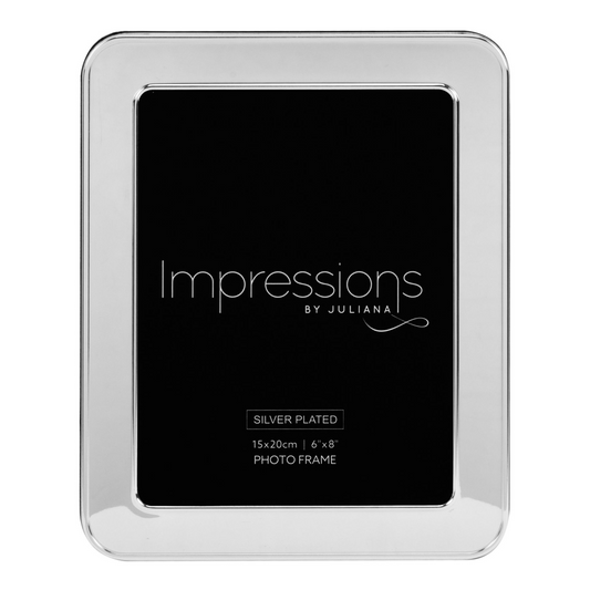 Impressions Shiny Silverplated Round Edge Frame 6  x 8