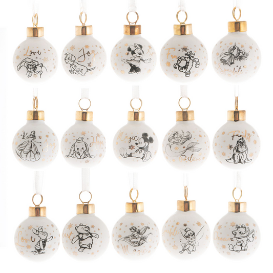 Disney Set of 15 Ceramic Baubles